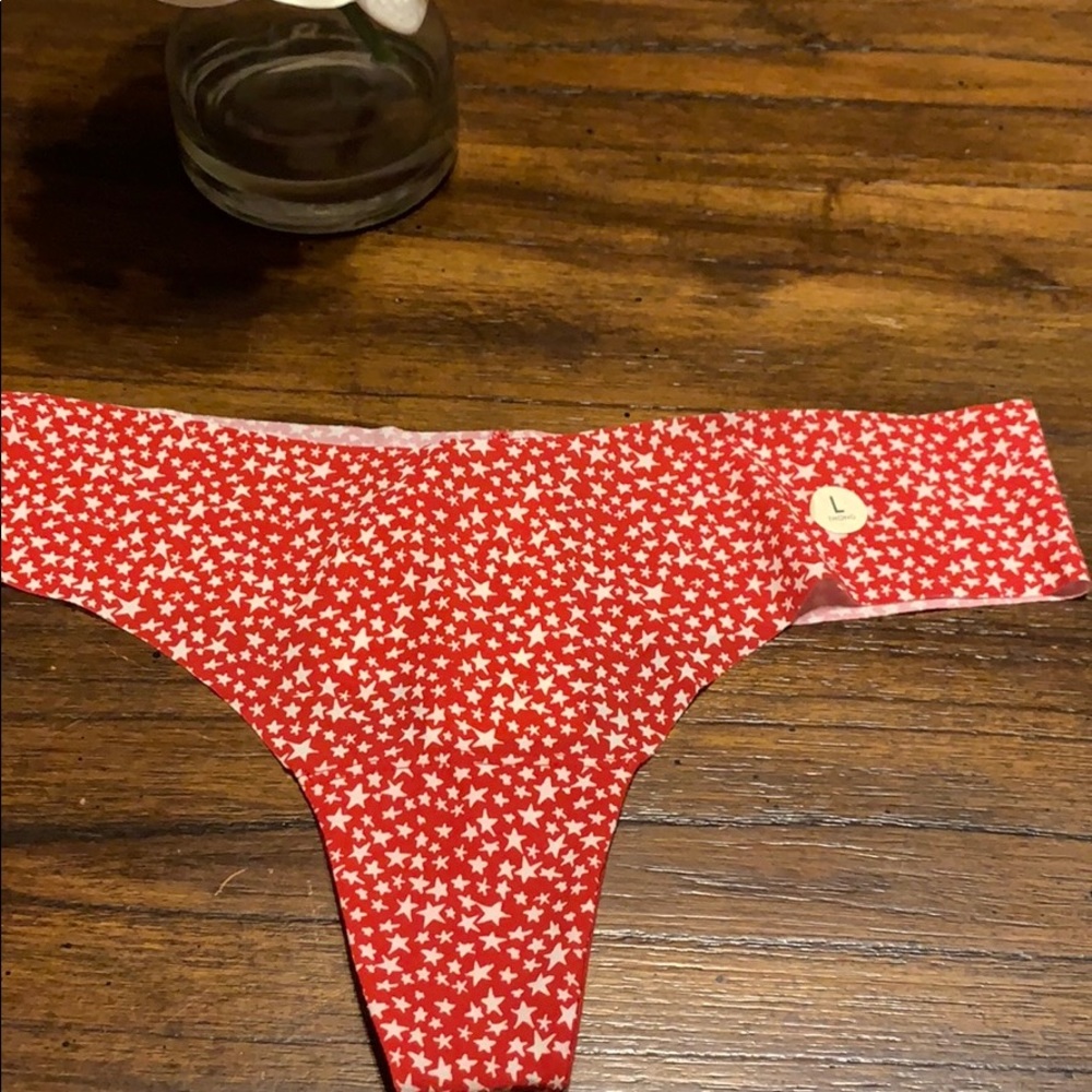 Cute star print thong